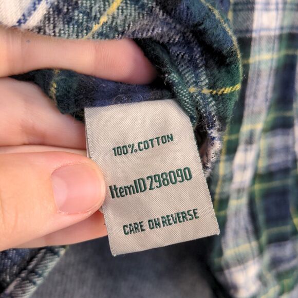 L.L. Bean Men's Slightly Fitted Button Up Shirt Multi Large Long Sleeve Cotton - Picture 9 of 12